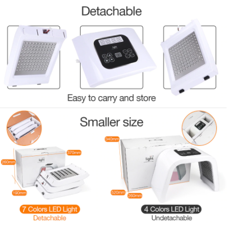 7 Colors PDF Led Light Therapy Mask Skin Rejuvenation Photon Acne Remover Anti-Wrinkle Red Led Light Treatment Device