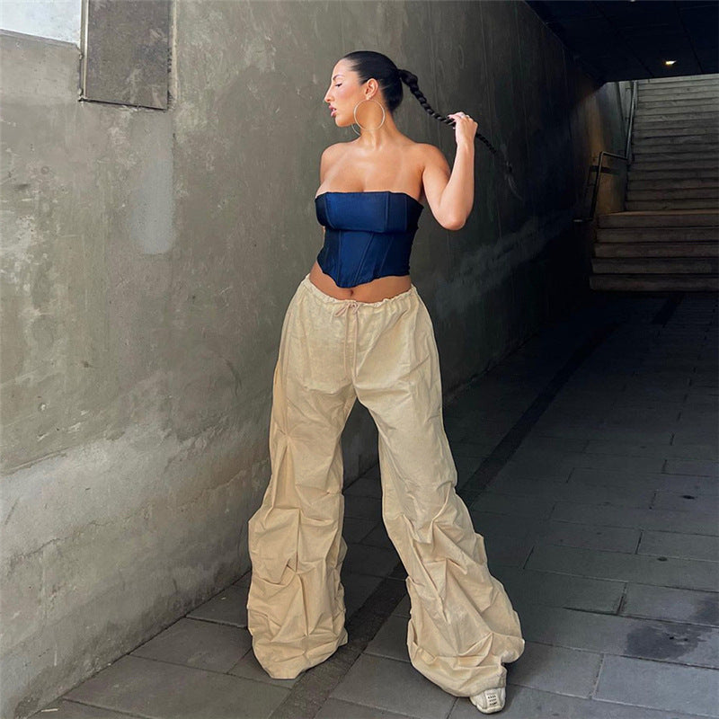 Women's High Waist Loose Sports Casual Pants