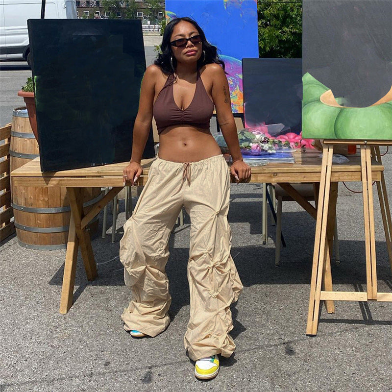 Women's High Waist Loose Sports Casual Pants
