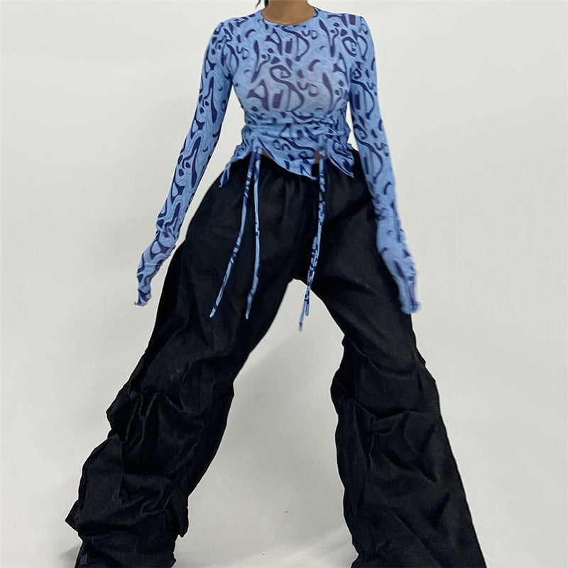 Women's High Waist Loose Sports Casual Pants