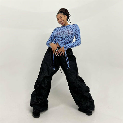 Women's High Waist Loose Sports Casual Pants