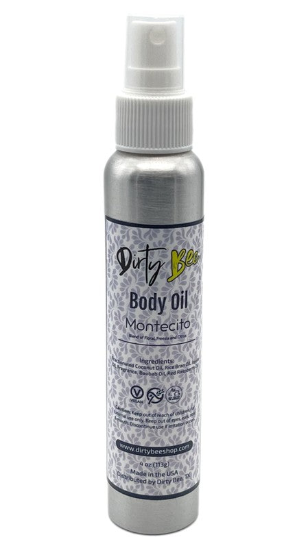 Dirty Bee Organic Rice Bran, Raspberry Seed, Jojobo & Coconut Body Oil Locks in Moisture & Promotes Collagen