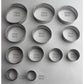 12-piece Stainless Steel Biscuit Mold