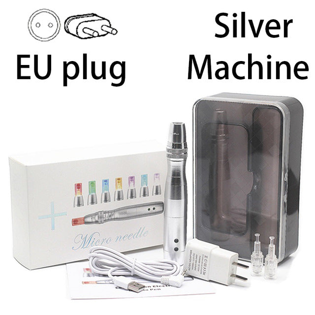 Electric Microneedle Pen Scars Wrinkles Skin Instrument