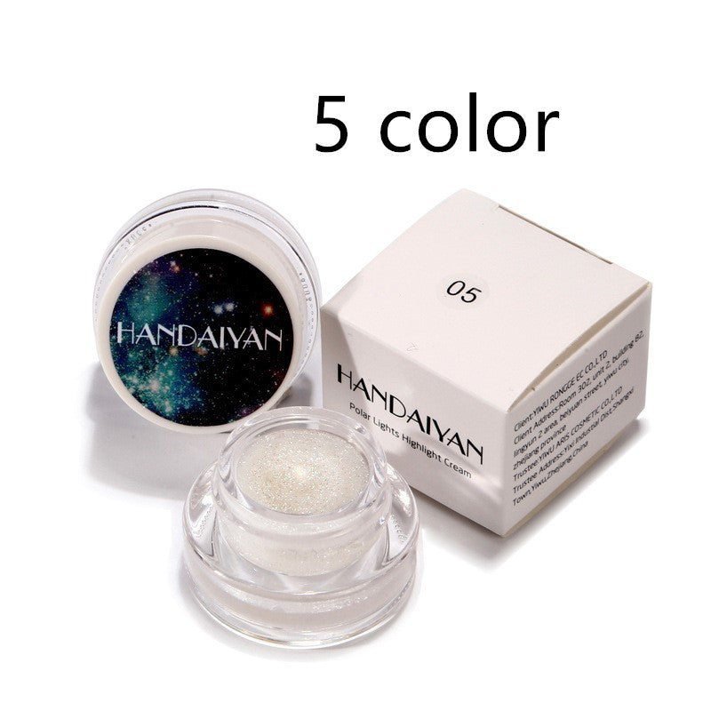 5 Colors Aurora Chameleon Highlighter 3D Shine Shimmer Eyeshadow Bronzer Contour Cream Rainbow Highlighting Beauty Cosmetics