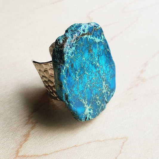 Women's Blue Regalite Chunky Ring