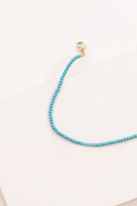 Turquoise Beaded Anklet