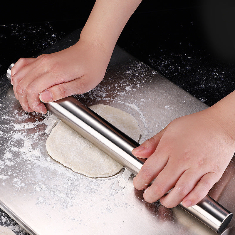 Mildew-proof Thickened 304 Stainless Steel Rolling Pin Household Dumpling Wrapper Rolling Pin Kitchen Utensils