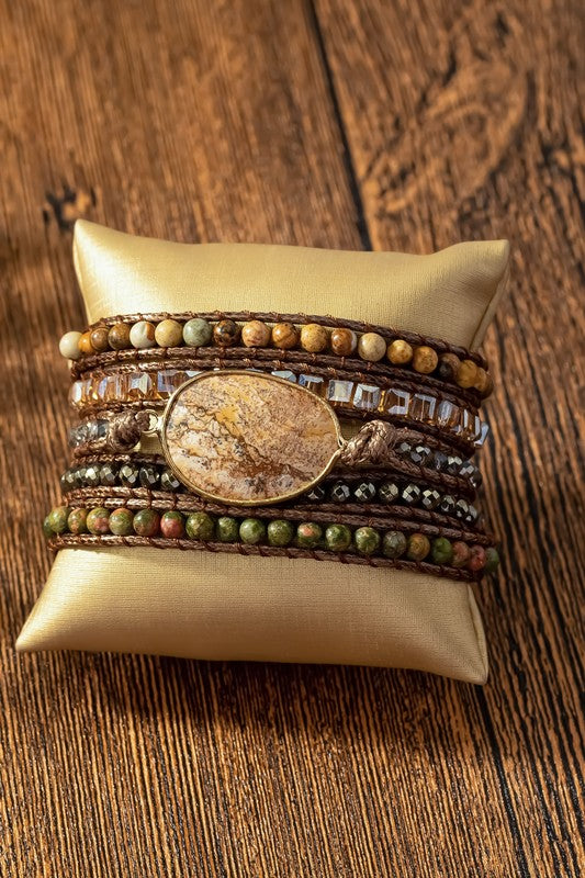 Natural Stone Boho Bracelet