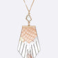 Women's Genuine Leather Dainty Pendant Necklace Set