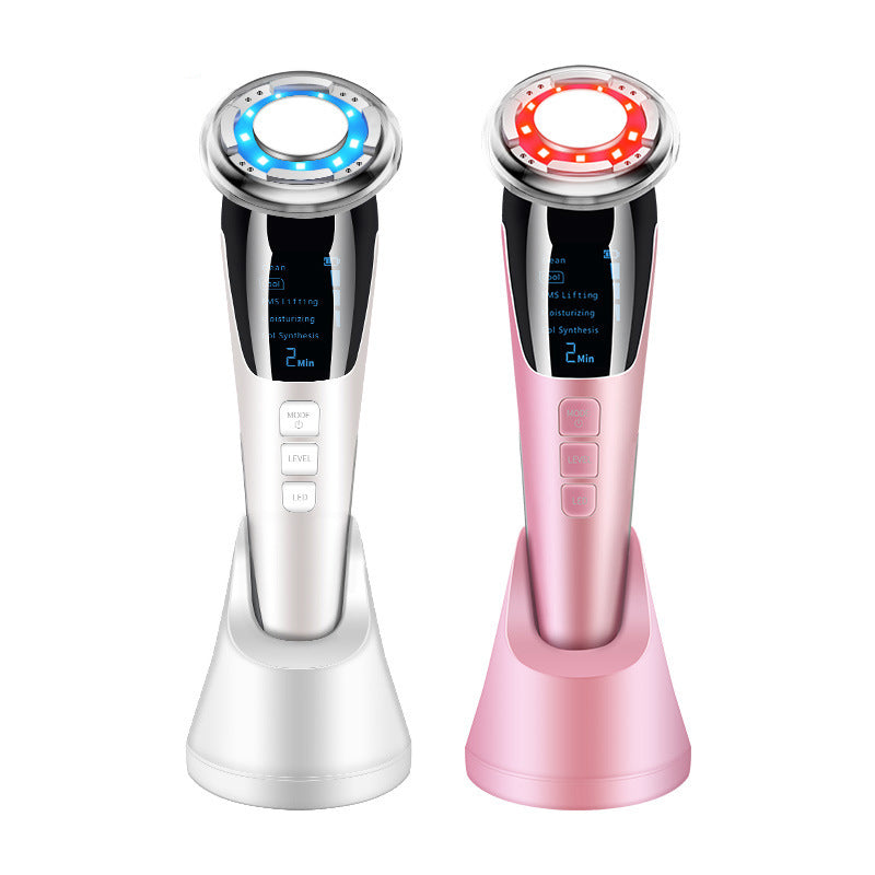 Ultrasonic LED Photon Vibration Light Therapy Massage Apparatus Micro-current Beauty Apparatus