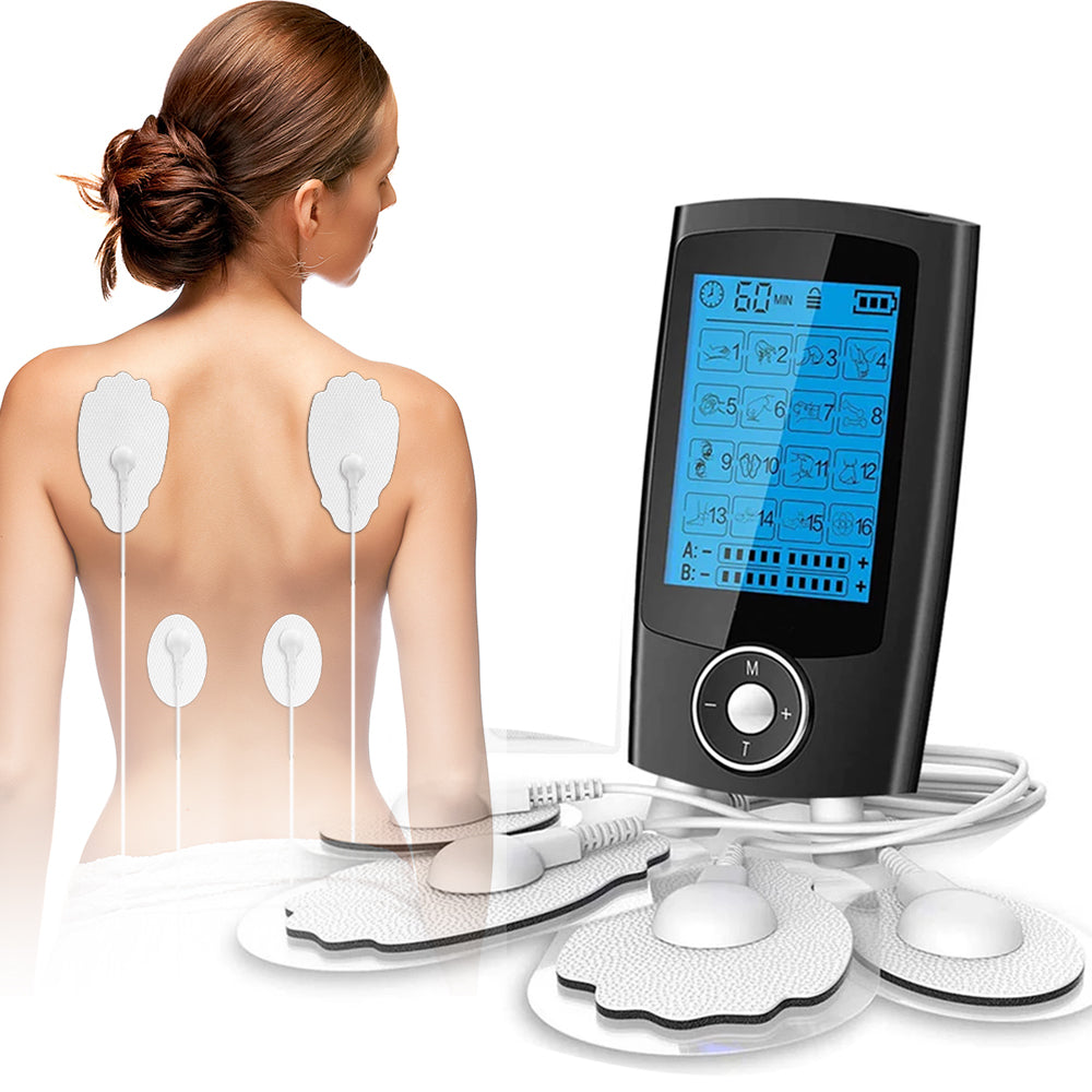 16 Mode Pulse Massage Body Muscle Pain Relief Shock Wave Digital Physiotherapy TENS Machine