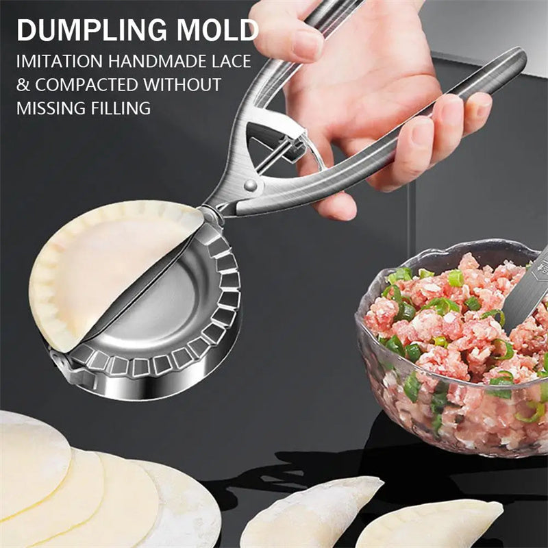 Kitchen Dumpling Ravioli Maker Press Mold Seal Long Handle Stainless Steel