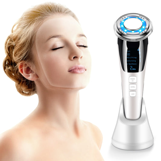 Ultrasonic LED Photon Vibration Light Therapy Massage Apparatus Micro-current Beauty Apparatus