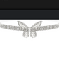 Women's Cubic Zirconia Butterfly Charm Choker Necklace