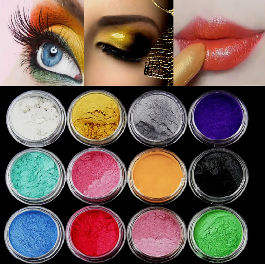 Shadow Set Organic Beauty Minerals Vegan All Natural Hand Crafted Eyes Lips Nail Art, Pigments