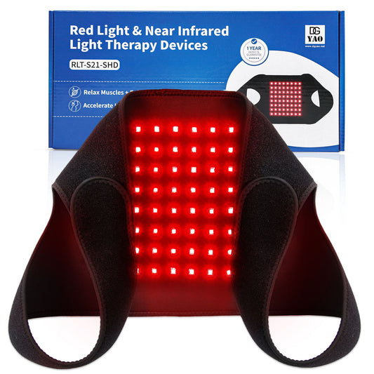 LED Neoprene Velvet Infrared Light Pain Relief Timing Back Shoulder Regenerator