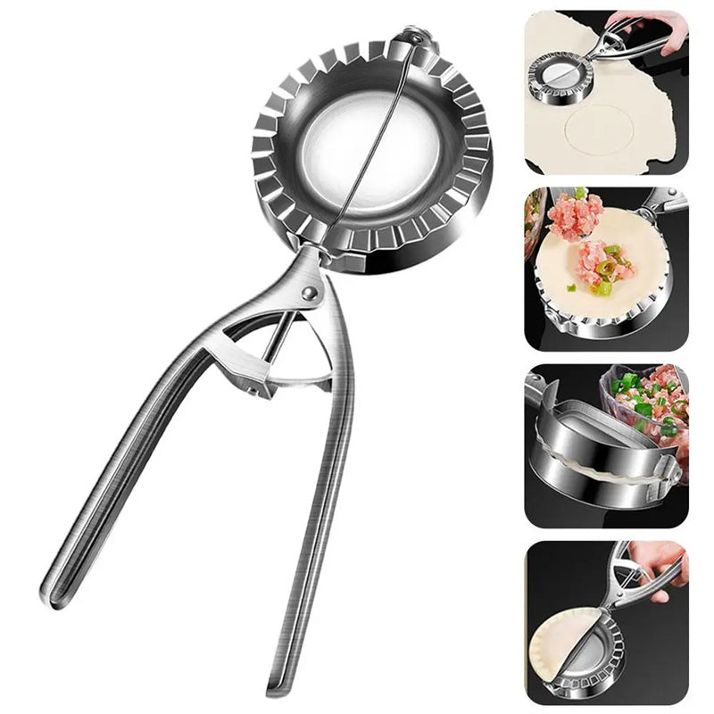 Kitchen Dumpling Ravioli Maker Press Mold Seal Long Handle Stainless Steel