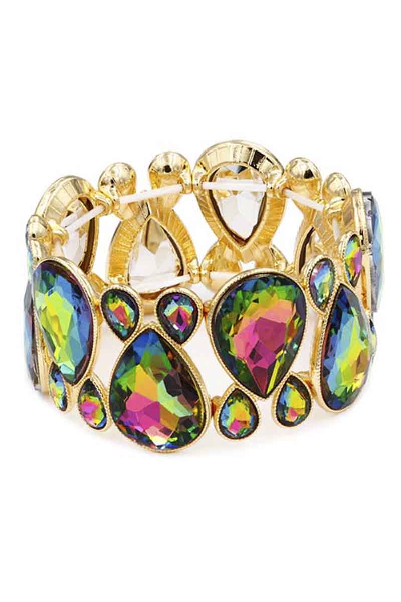 Women's Gem Crystal Stone Stretch Bracelet