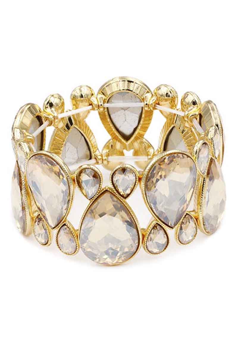 Women's Gem Crystal Stone Stretch Bracelet