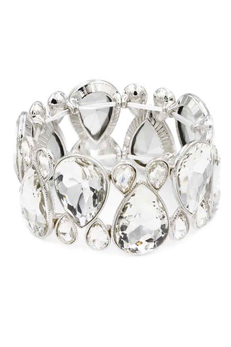 Women's Gem Crystal Stone Stretch Bracelet