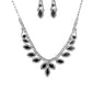 Women's Rhinestone Marquise Wedding Necklace And Earring Set