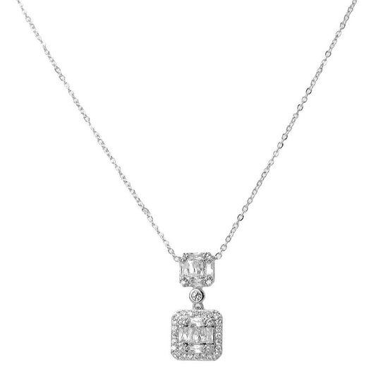 Women's Women's Double Square Necklace