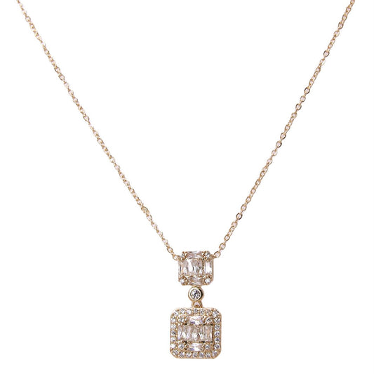 Women's Women's Double Square Necklace