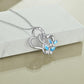 Butterfly Heart Necklaces for Women Girls Sterling Silver